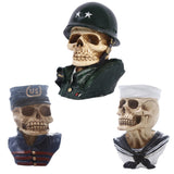 American Army Soldiers Helmet Skull Statue