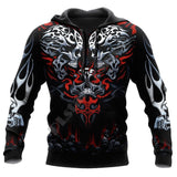 Heart Skull 3D Printed Men's Hoodie