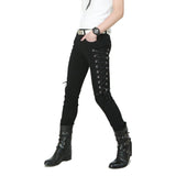 Leather Lace Up  Slim Fit Pants