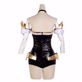 LOL KDA Cosplay Costume Leather Jumpsuit Gothicq