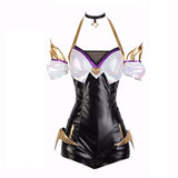 LOL KDA Cosplay Costume Leather Jumpsuit Gothicq