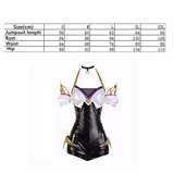 LOL KDA Cosplay Costume Leather Jumpsuit Gothicq