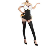 LOL KDA Cosplay Costume Leather Jumpsuit Gothicq