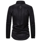 Men Goth Style Rivet Shirt Slim Fit Gothicq