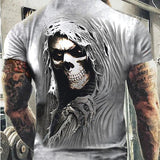 Men's Fashion Horror Skull 3D Printed T-Shirt Gothicq