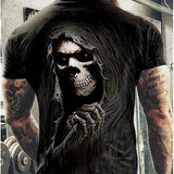 Men's Fashion Horror Skull 3D Printed T-Shirt Gothicq