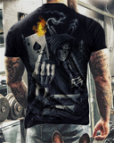 Men's Fashion Horror Skull 3D Printed T-Shirt Gothicq