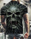 Men's Fashion Horror Skull 3D Printed T-Shirt Gothicq