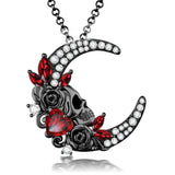 Moon Skull Necklace Gothicq