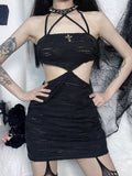 Gothic Torn Cloth 2 Piece Tattered Cutout Dresses