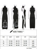 Gothic Dark Split Side Summer Dress