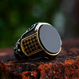 Goth Cubic Zirconia Men Ring