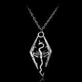 The Elder Scrolls V Dragon Pendant Necklace