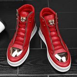 Men Snakeskin High Top Sneakers