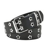 Gothic Star Eye Rivet Double Pin Buckle Belt