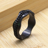 Punk Fashion Rotatable Couple Ring