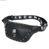 Gothic Skull Accent Women Waist Bag