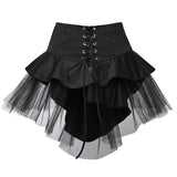 Goth Punk Corset Belt Retro Lace-up Tulle