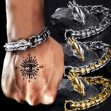 Vintage Men's Hip Hop Punk Dragon Head  Bracelet