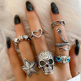 Gothic Skull Finger Rings