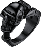 Gothic Skeleton Head Chunky Rings