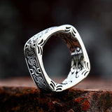 Men Fashion Punk Hip Hop Square Ring