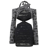 Gothic Torn Cloth 2 Piece Tattered Cutout Dresses