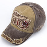 Shark Embroidery Casual Visor Hat Gothicq