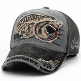 Shark Embroidery Casual Visor Hat Gothicq