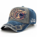 Shark Embroidery Casual Visor Hat Gothicq