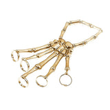 Unisex Gothic Punk Hand Skeleton Adjustable Bangle Gothicq