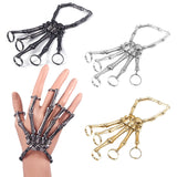 Unisex Gothic Punk Hand Skeleton Adjustable Bangle Gothicq