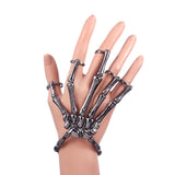 Unisex Gothic Punk Hand Skeleton Adjustable Bangle