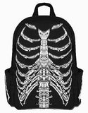 Unisex Skull Skeleton Printed Bag Gothicq