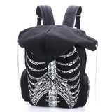 Unisex Skull Skeleton Printed Bag Gothicq