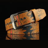 Skull Skeleton Pattern Pin Buckle Belt